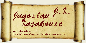 Jugoslav Kazaković vizit kartica